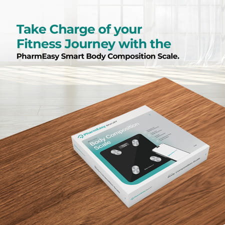 Pharmeasy Smart Body Scale With 18 Vitals Check