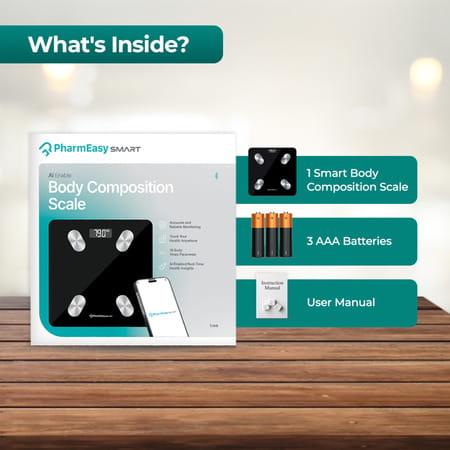 Pharmeasy Smart Body Scale With 18 Vitals Check
