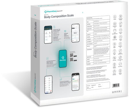 Pharmeasy Smart Body Scale With 18 Vitals Check