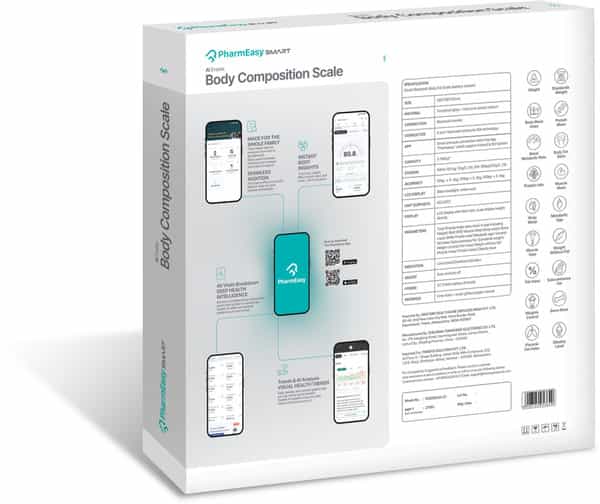 Pharmeasy Smart Body Scale With 18 Vitals Check
