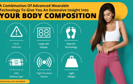 Pharmeasy Smart Body Scale With 18 Vitals Check