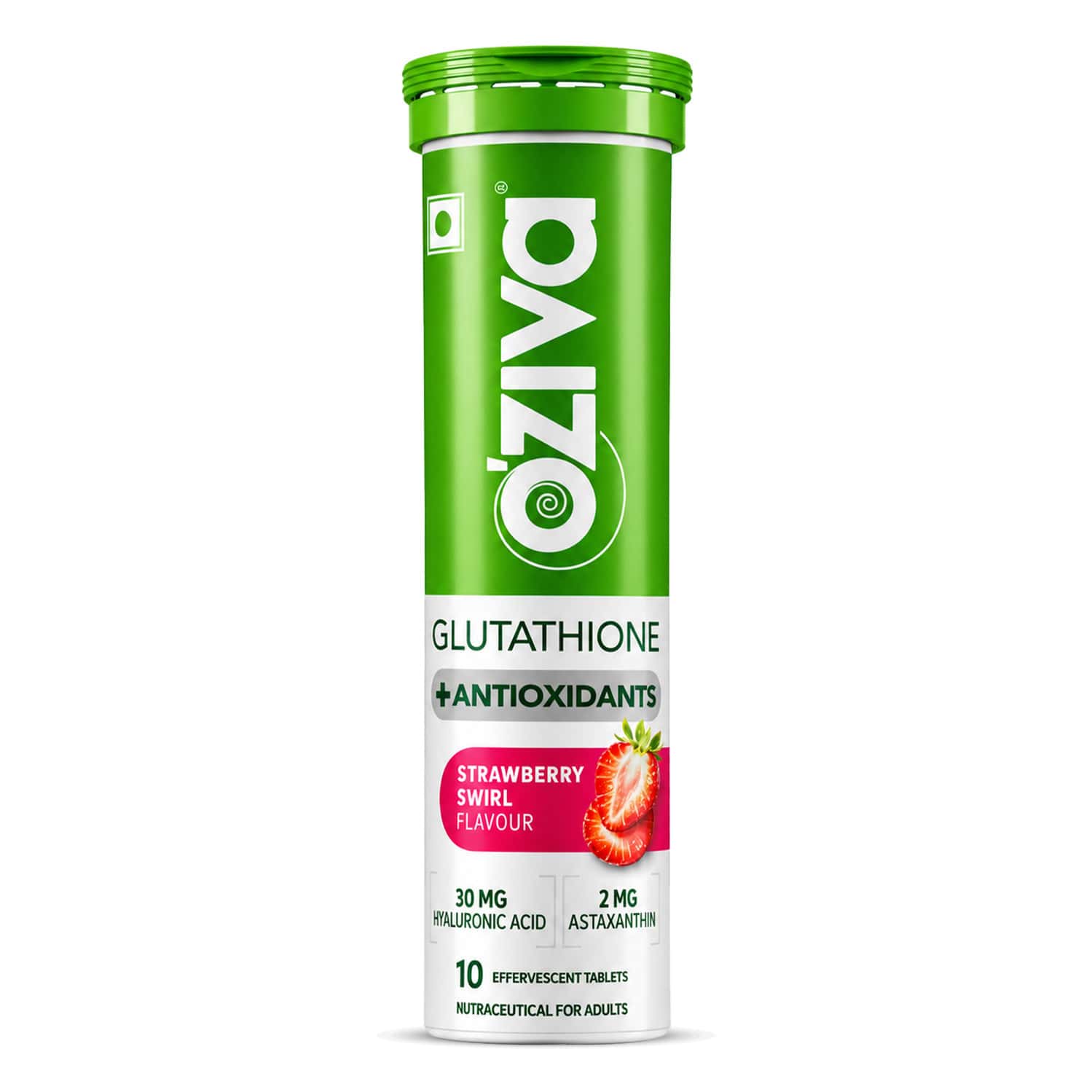 Buy OZIVA BIOACTIVE GLUTA FIZZY (L-GLUTATHIONE)| STRAWBERRY SWIRL
