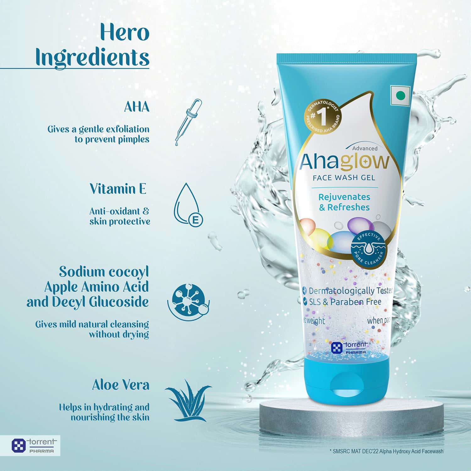 Buy AHAGLOW ADVANCED TUBE OF 100GM FACE WASH GEL Online & Get Upto 60