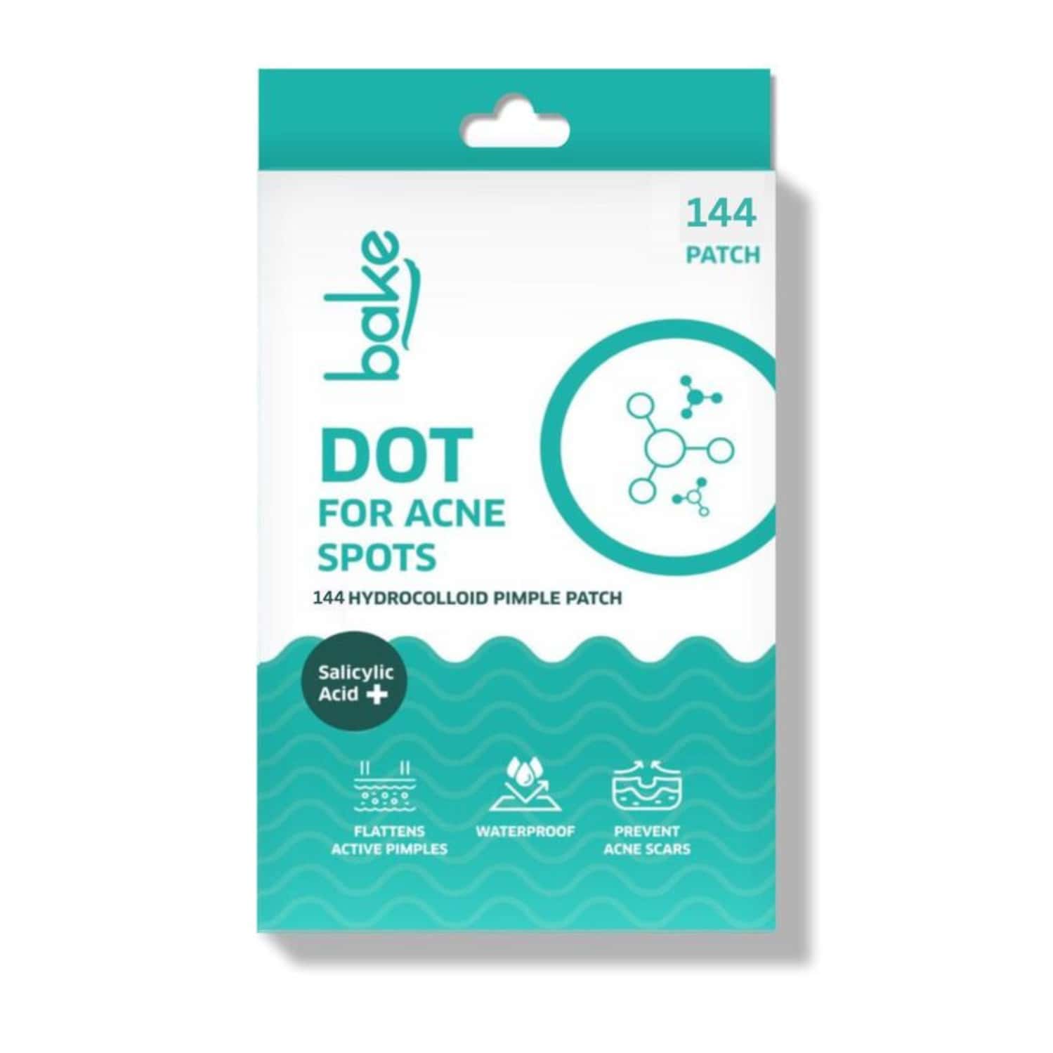 Bake 2% Salicylic Acid Hydrocolloid Pimple Patches | Waterproof | For Acne | Acne Marks 144 Dots