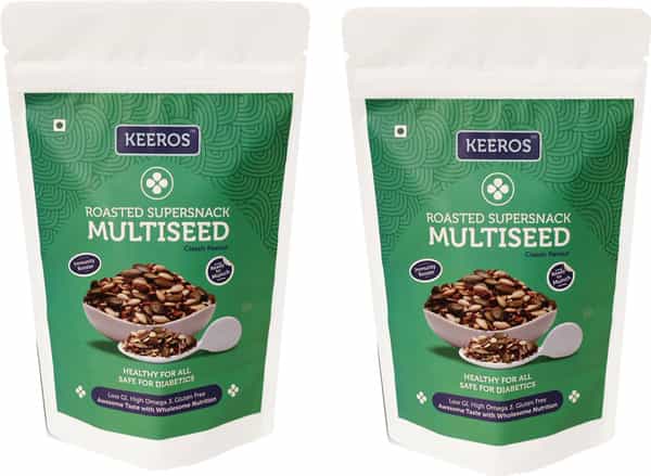 Keeros Roasted Multi Seeds Supersnack - Healthy & Tasty Trail Mix -Pack Of 2X400g