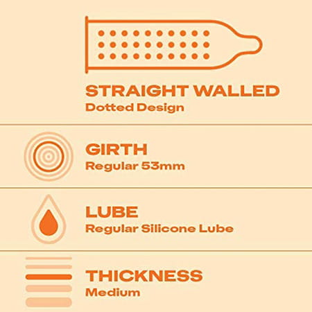 Durex Extra Dotted Condoms For Men - 3 Count (Pack Of 10)|Ribbed And Dotted For Extra Stimulation