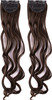 Streak Street Clip-In 20" Curly Mix-Brown Side Patches (2Pcs Set)