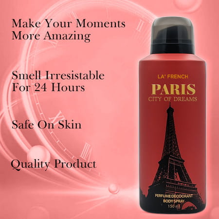 La French Paris City Of Dreams Deodorant For Men & Women | 150ml