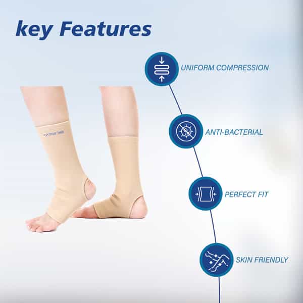 Stergic Iris Ankle Support Brace For Injury Recovery | Long Lasting Pain Relief Medium Size