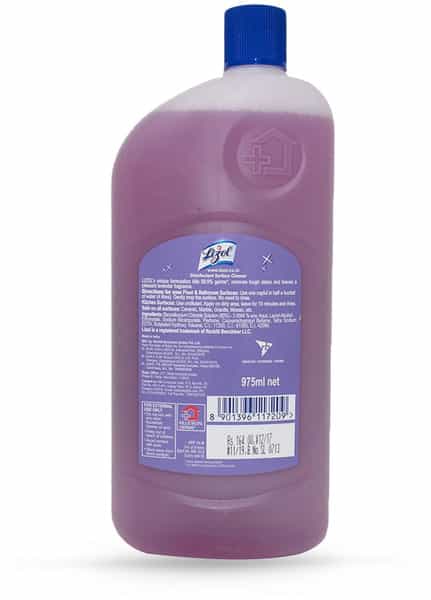 Lizol Lavender Disinfectant Floor Cleaner Liquid Bottle Of 975 Ml