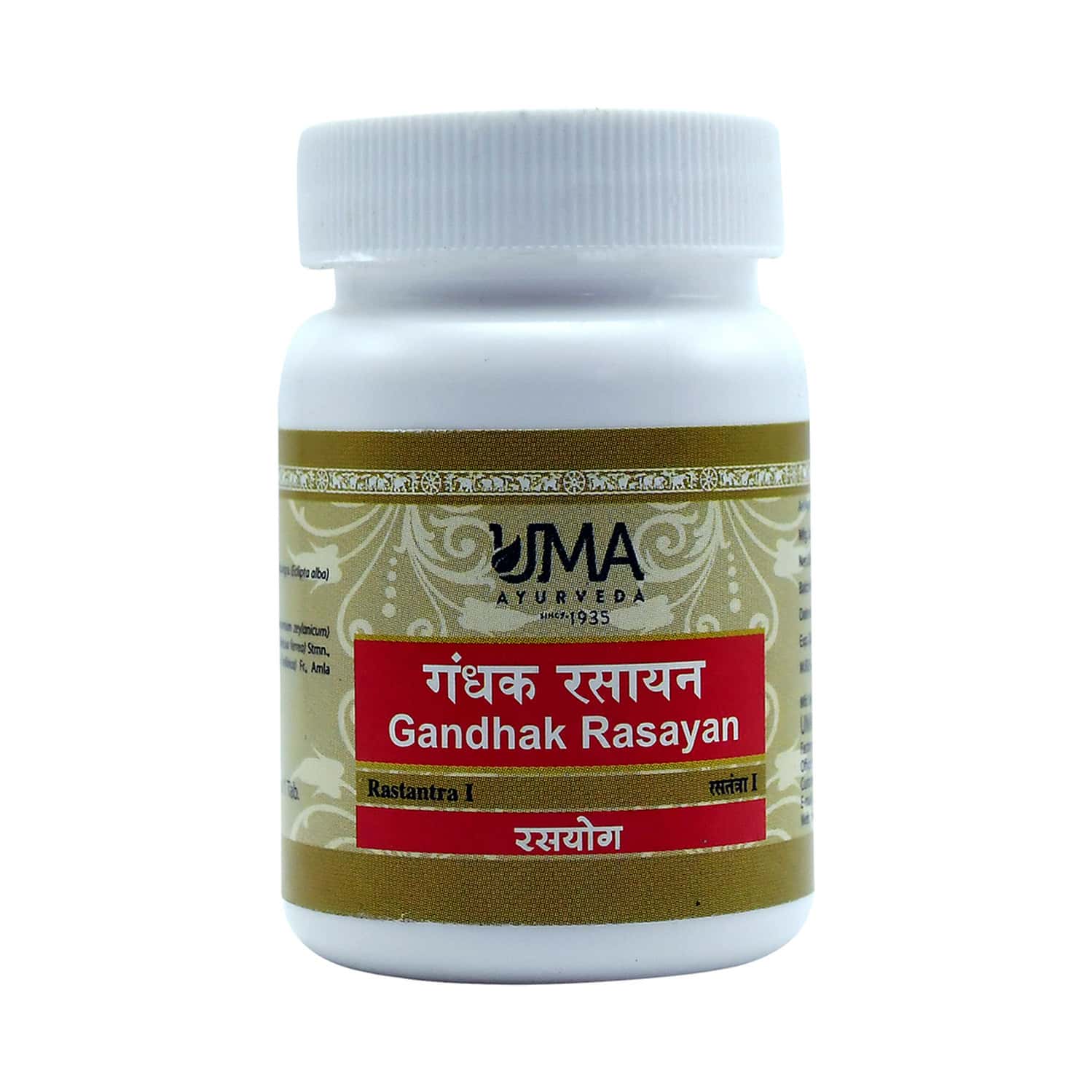 Uma Ayurveda Gandhak Rasayan Ayurvedic Tablets 80 Tab