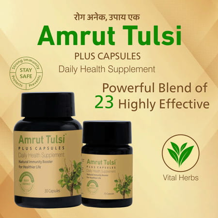 Amrut Tulsi Plus Capsules 10 Capsules (Pack Of 1)