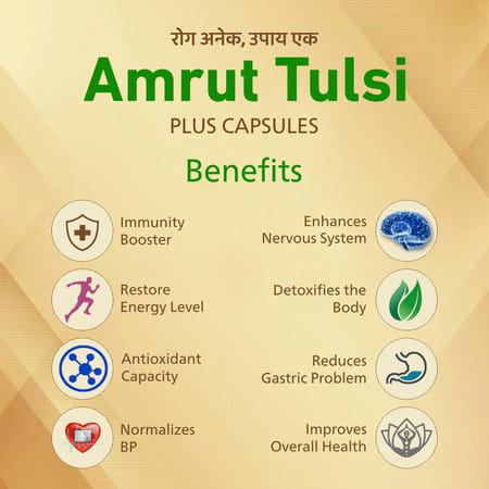 Amrut Tulsi Plus Capsules 10 Capsules (Pack Of 1)
