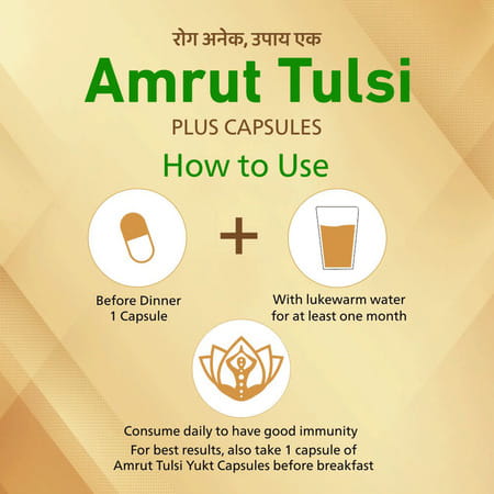 Amrut Tulsi Plus Capsules 10 Capsules (Pack Of 1)
