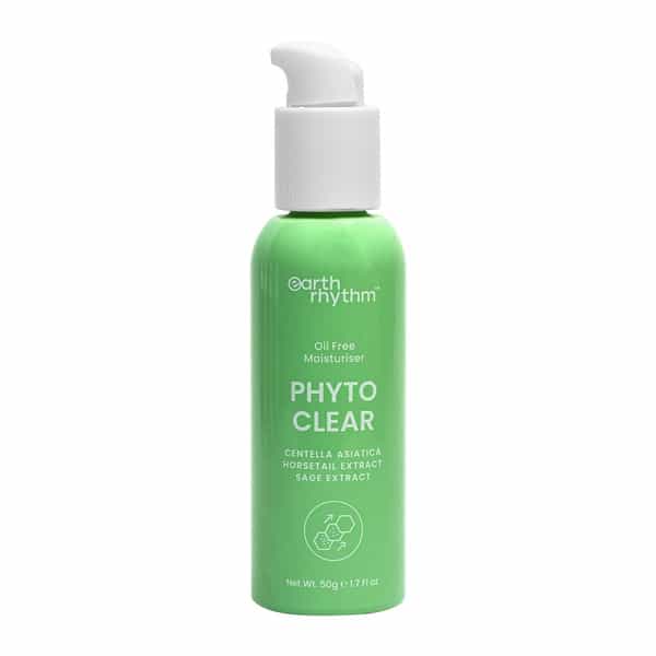 Earth Rhythm Phyto Clear - Oil Free Moisturiser Centella Asiatica Horsetail & Sage Extract - 50 Gm