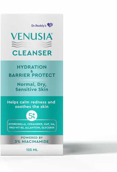 Venusia Cleanser Hydration & Barrier Protect | For Normal | Dry & Sensitive Skin 125 Ml