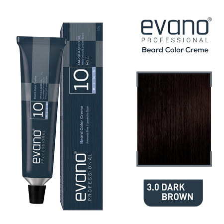 Evano Professional Beard Colour Dark Brown 50G | Ammonia Free | 100% Grey Coverage In 10 Minutes