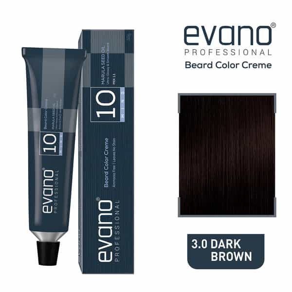 Evano Professional Beard Colour Dark Brown 50G | Ammonia Free | 100% Grey Coverage In 10 Minutes