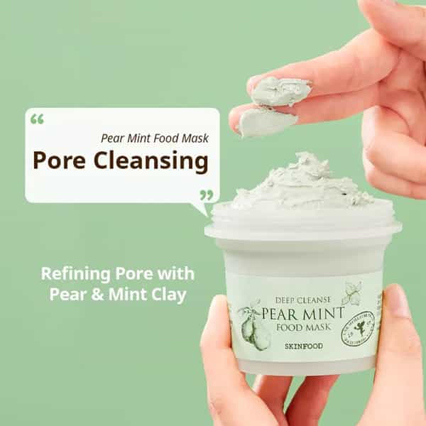 Skinfood Pear Mint Food Mask - Korean Face Cleanser - Korean Skincare - 120G
