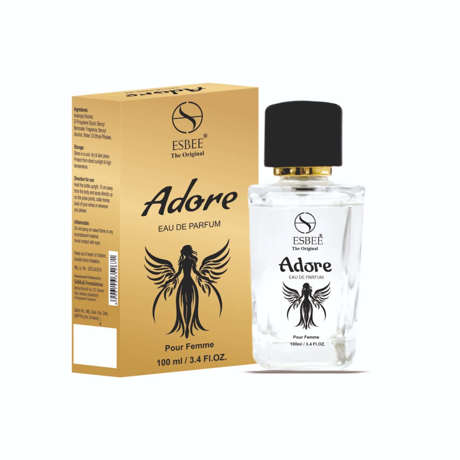 Esbee Adore Perfume For Women | Intense & Long-Lasting | Modern & Feminine | Upto 10 Hrs | 100ml