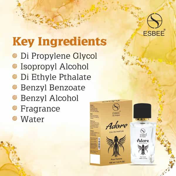 Esbee Adore Perfume For Women | Intense & Long-Lasting | Modern & Feminine | Upto 10 Hrs | 100Ml