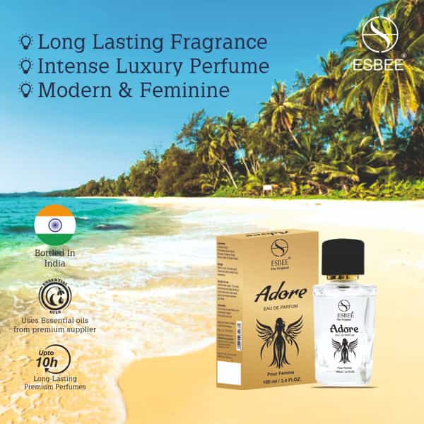 Esbee Adore Perfume For Women | Intense & Long-Lasting | Modern & Feminine | Upto 10 Hrs | 100Ml