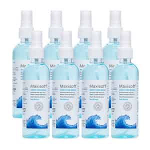 Maxisoft Sea Breeze Sanitizer Spray | Aloe Vera Neem & Vitamin E (120 Ml Pack Of 8)