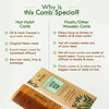 Nat Habit Kacchi Neem Daily Styling Wooden Comb Soaked In 17 Herbs & Oils -Small