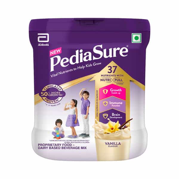 Pediasure Vital Nutrients To Help Kids Growth For 2-6 Years Old Vanilla Jar Of 375 Gm