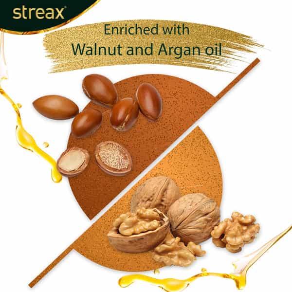 Streax Cream Hair Colour Enriched With Walnut & Argan Oil 60 Ml X Pack Of 8 | Burgundy