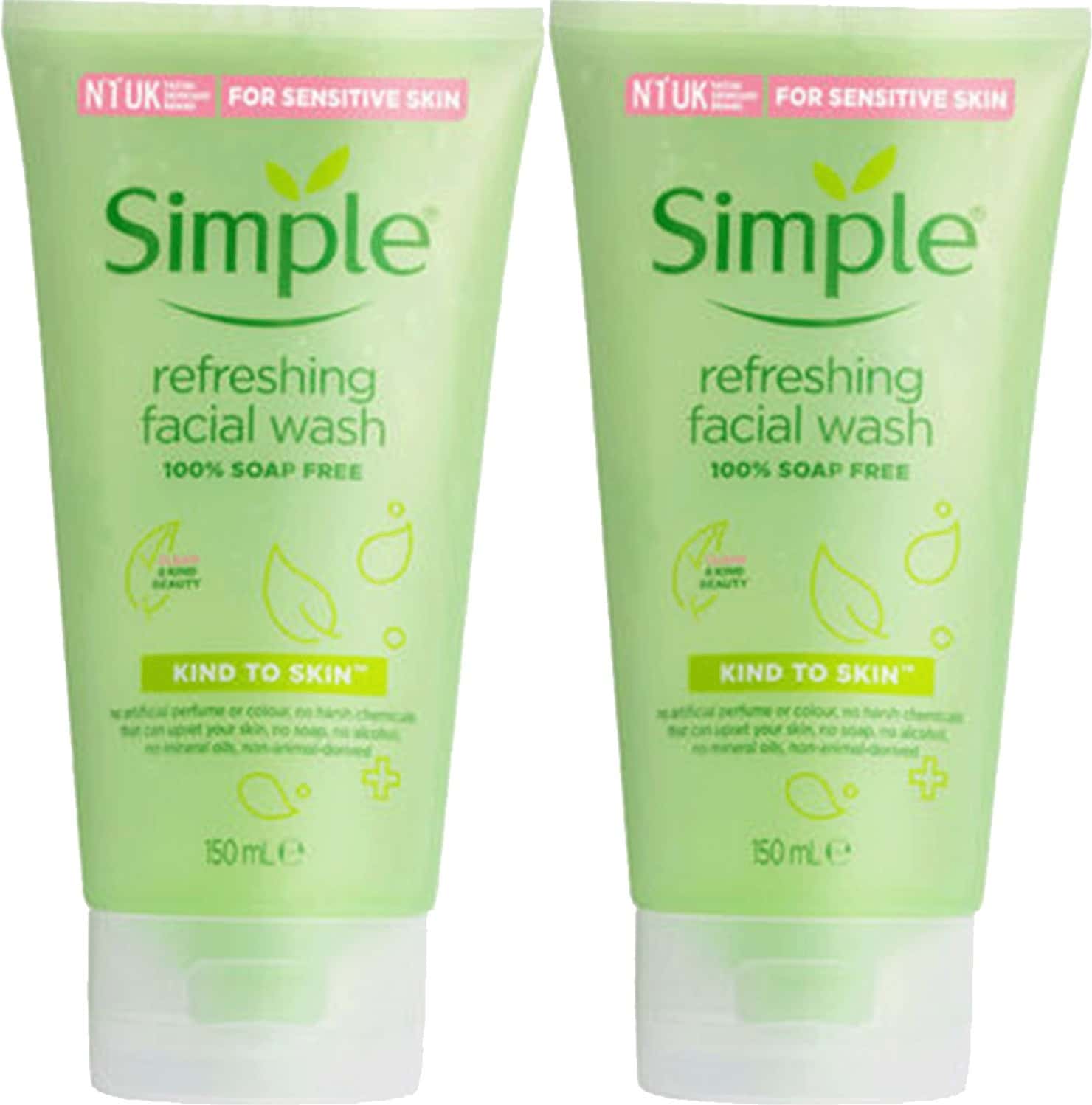 Simple Kind To Skin Refreshing Facial Wash (pack Of 2)