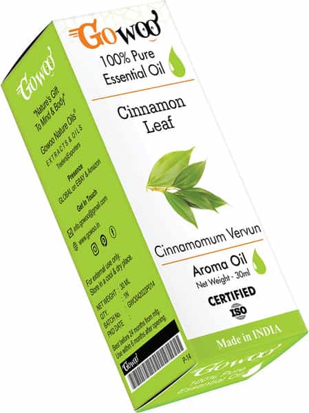 Go Woo 100% Pure Cinnamon Leaf Oil Virgin & Undiluted 30 Ml