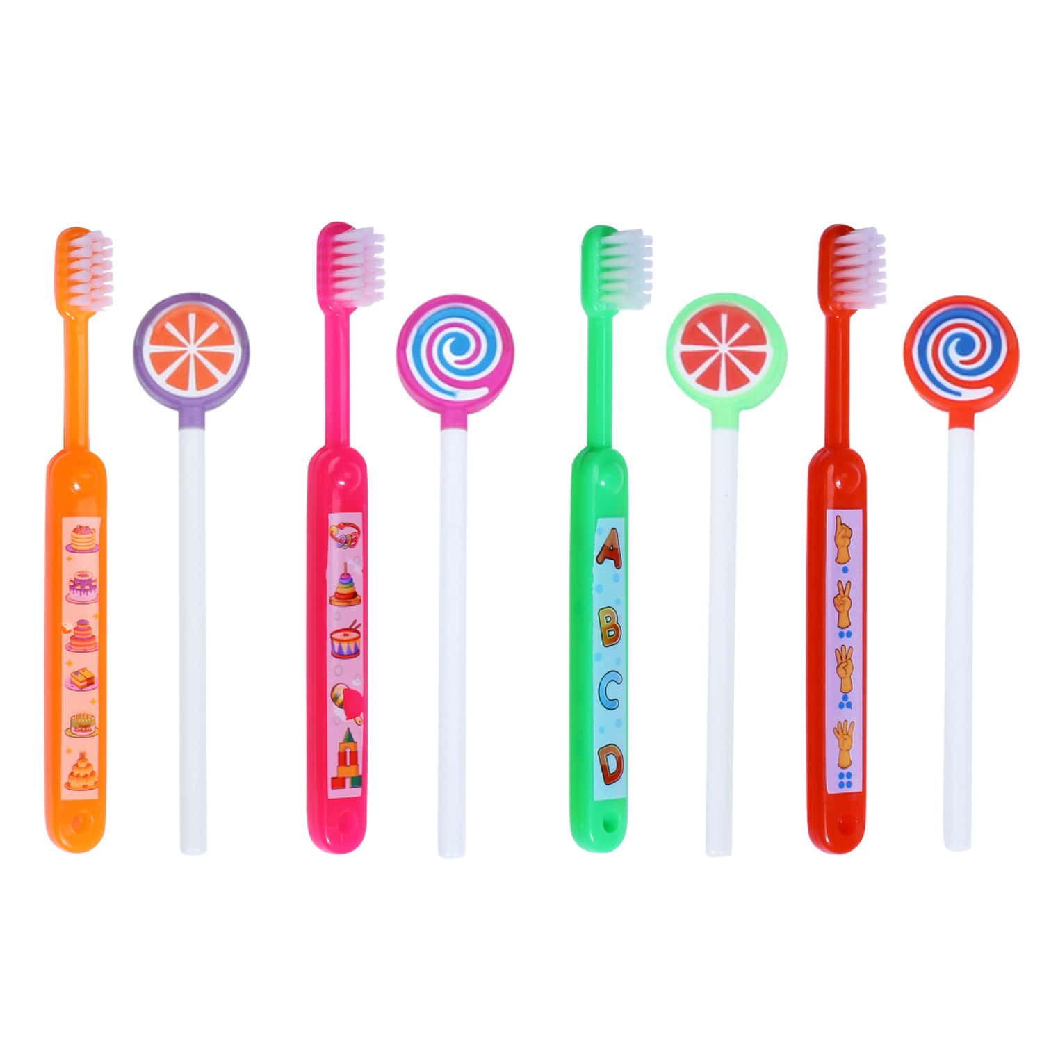 Maxi Abc Baby Toothbrush And Tongue Cleaner-Oral Hygiene Kit (Pack Of 4)