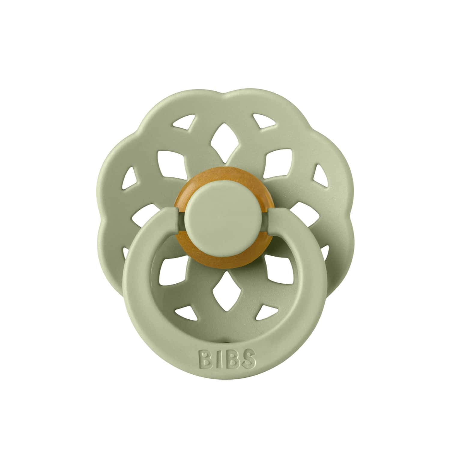 Bibs Pacifier Boheme Latex Round Size 1 | Pack 1 Sage - 0+M