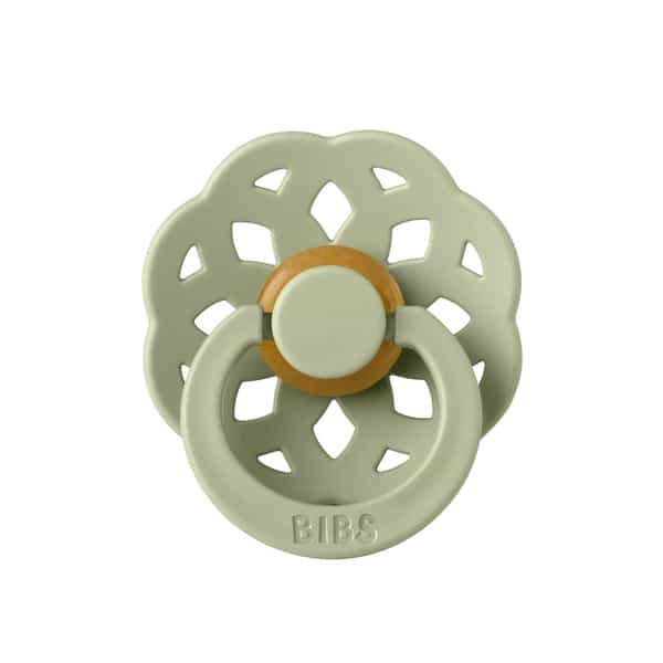 Bibs Pacifier Boheme Latex Round Size 1 | Pack 1 Sage - 0+M