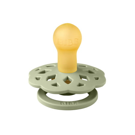 Bibs Pacifier Boheme Latex Round Size 1 | Pack 1 Sage - 0+M