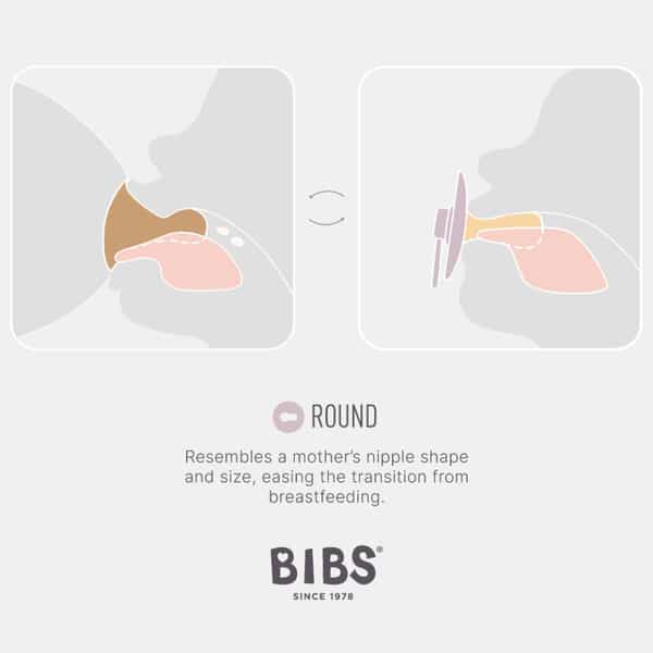 Bibs Pacifier Boheme Latex Round Size 1 | Pack 1 Sage - 0+M