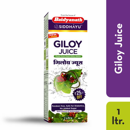 Baidyanath Asli Ayurved Giloy Juice 1litre (Pack Of 2) Immunity Booster | No Added Sugar