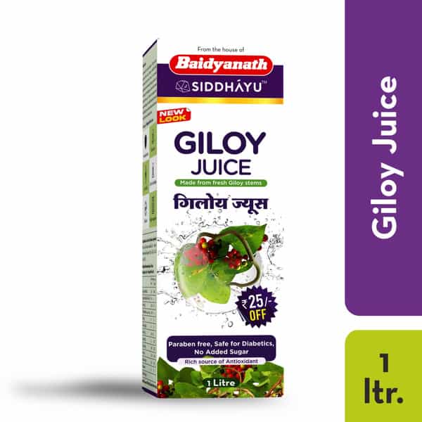 Baidyanath Asli Ayurved Giloy Juice 1Litre (Pack Of 2) Immunity Booster | No Added Sugar