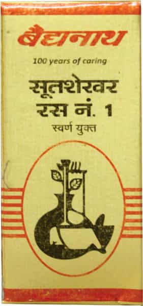 Baidyanath Asli Ayurved Sootshekhar Ras No.1 - 30 Tablets Ayurvedic Medicine For Acidity