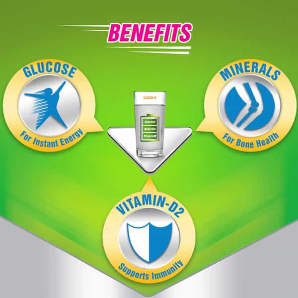 Glucon-D Instant Energy Health Drink Regular - 1Kg Jar (Nycil Cool Herbal 150Gm Free)