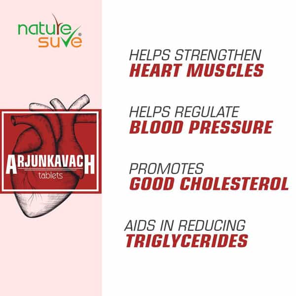 Nature Sure Arjun Kavach Tablets For Healthy Heart In Men And Women - 90 Nos