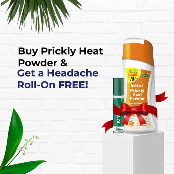 Itchstop Prickly Heat Powder Wild Sandal For Rashes & Sunburn Relief 150G Pack Of 2