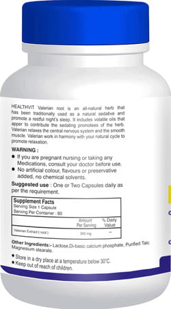 Healthvit Valerian Root Extract 300 Mg - 60 Capsules