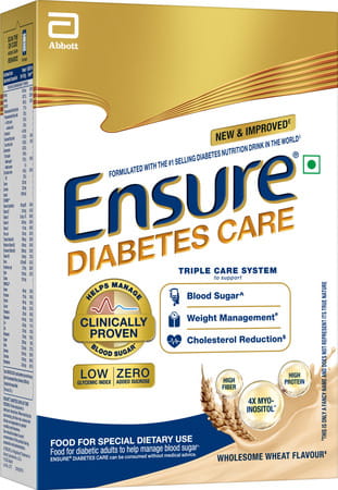 Ensure Diabetes Care Specialized Nutritional Drink Wheat Flavour Box 375 Gm
