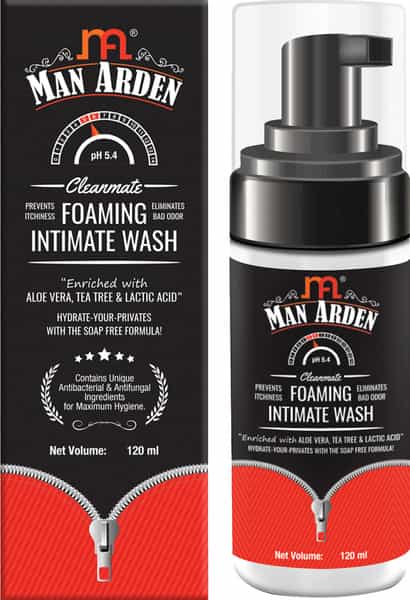 Man Arden Clean Mate Intimate Foaming Wash For Men Ph Balanced Foaming Hygiene Wash Bad Odor 120 Ml