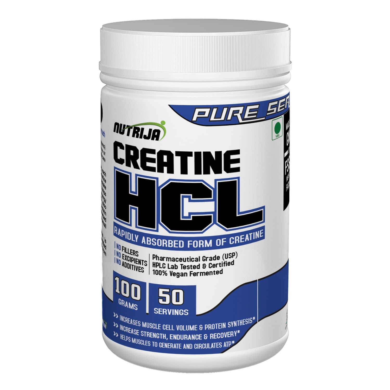 Nutrija Creatine Hcl | For Muscle Growth - 500grams