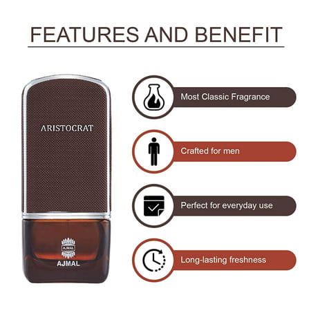 Ajmal Aristocrat Eau De Parfum 75ml Perfume For Men And Aurum Femme Deodorant 200ml For Women