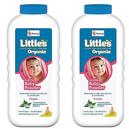 Little'S Organix Gentle Baby Powder I Free From Parabens & Phthalates 400g White X Pack Of 2