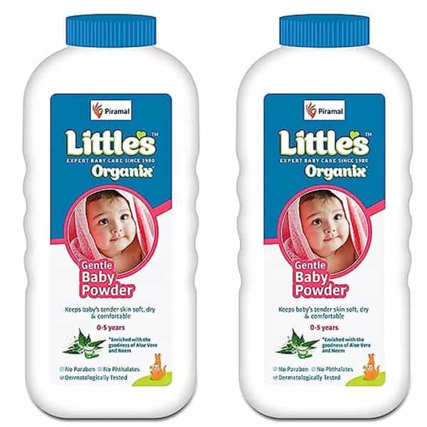 Little's Organix Gentle Baby Powder I Free From Parabens & Phthalates 400G White X Pack Of 2